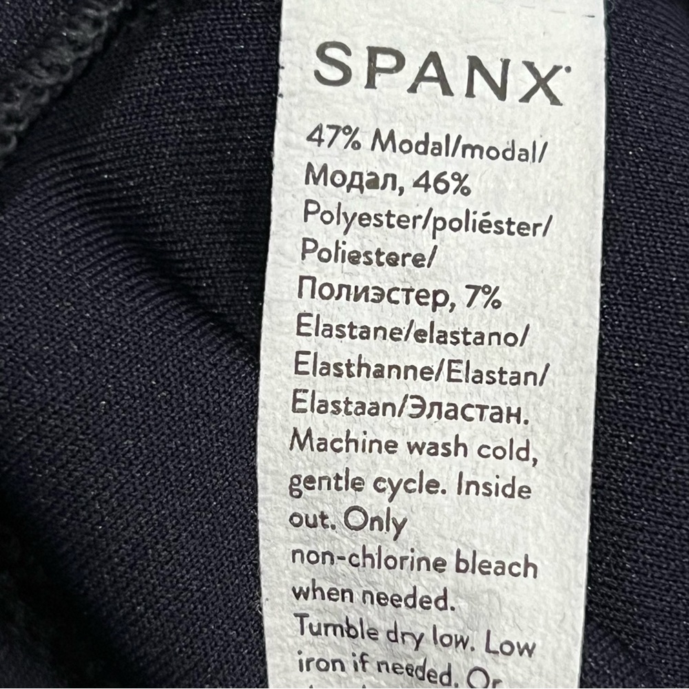 Spanx "AirEssentials" Dark Navy Wide Leg Drawstring Culottes Pants M ($128) - Picture 5 of 5